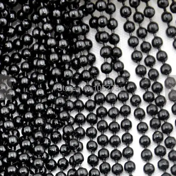 

32ft 10 Meters Of Black Ball Chainn Necklace Findins 2.4mm - Wholesale DIY Accessory Jewelry Making