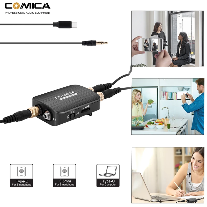 Comica CVM-D03 STC Dual-head Lavalier Lapel