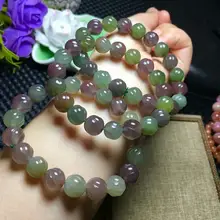 Натуральный фиолетовый зеленый агат, натуральный камень браслет AAA 10 мм