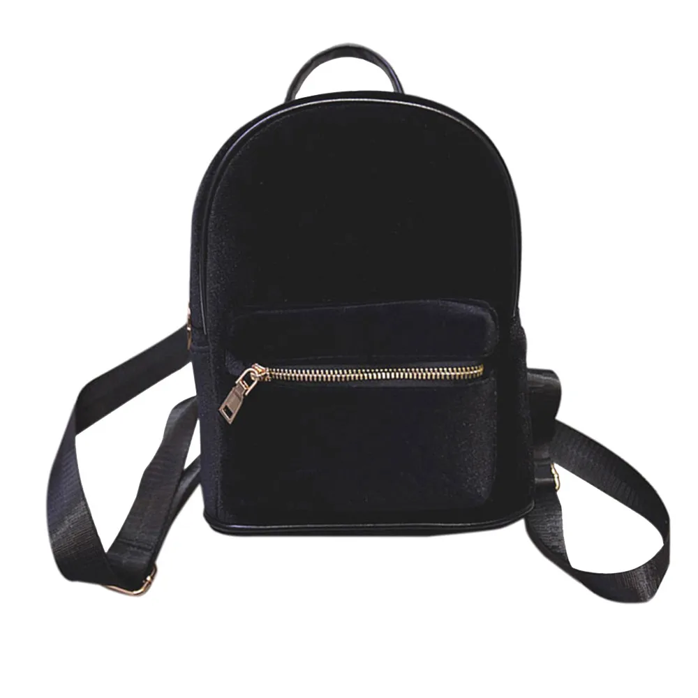 

Fashion Simple Designer Backpack Soft Velvet Backpack Women Small Travel Backpacks School Bags for Teenager Girls Female#30