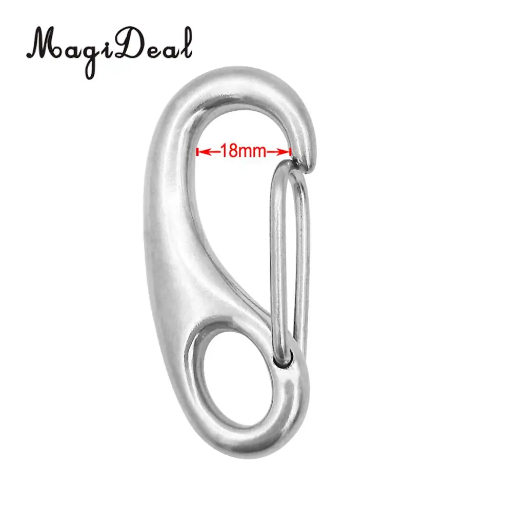 MagiDea Durable Marine 316 Stainless Steel Spring Snap Hooks Boat Anchor Rigging Clip for Caming Hiking Kayaking Boating Fishing