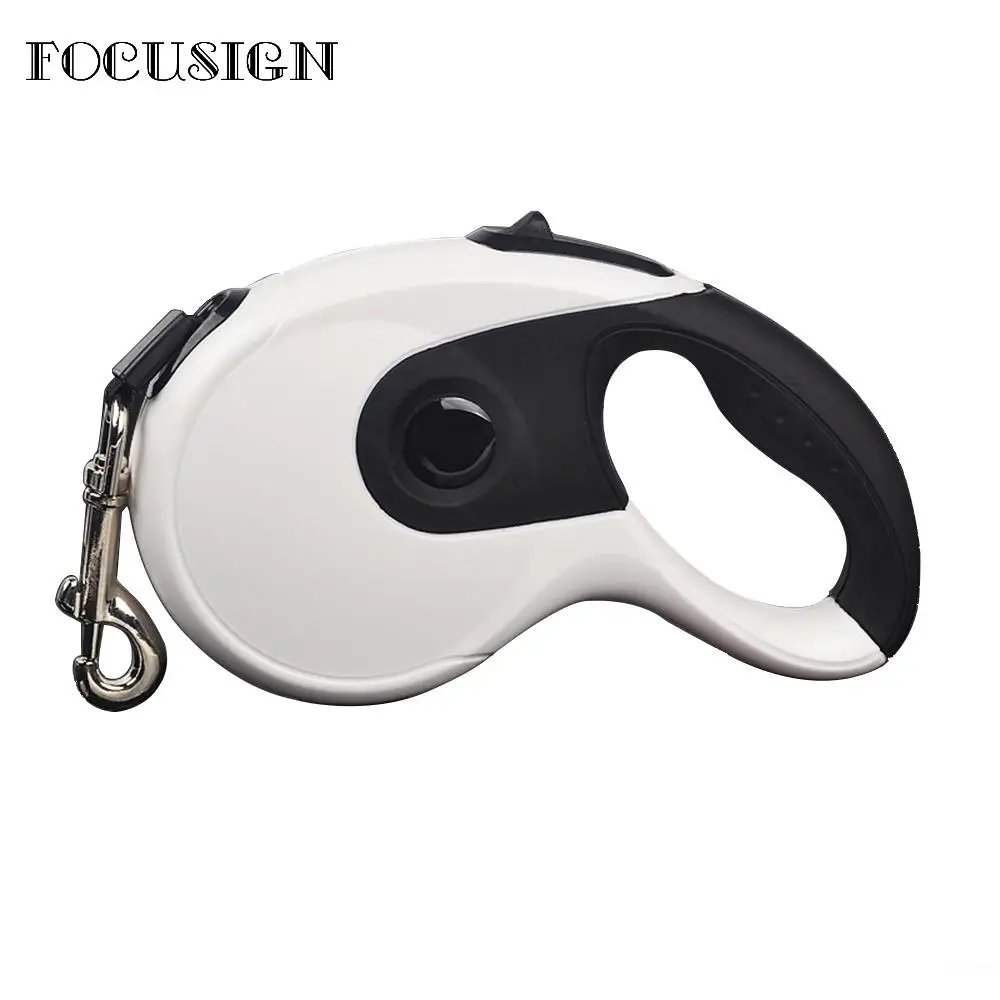 FOCUSIGN 5M Retractable Dog Leash No Tangle Ribbon Retractable Dog