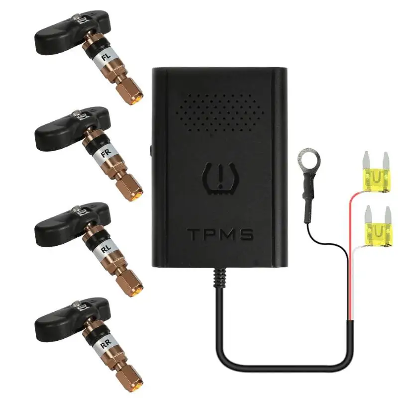 

Car TPMS Tire Pressure Monitor System Temp Warning with 4 Internal Sensors MGO3