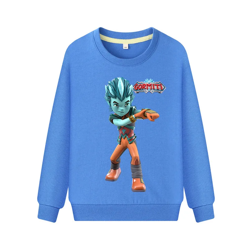 

2019 Child Boy Girl Spring Pink Hoodies Hoodie Kids Cartoon Gormiti Game Print Sweatshirts Costume Children Sports Shirts DZ115