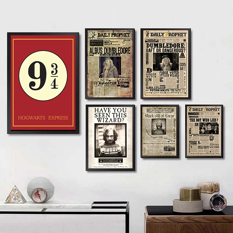

Retro Kraft Paper Poster Harry Potter Movie Undesirable No. 1 Room Poster/Home Kids Room Wall Decorative Movie Poster Painting