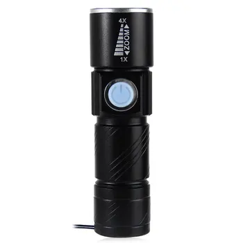 

3 Mode Tactical Flash Light Torch Mini Zoom Rechargeable Powerful USB LED Flashlight AC Lanterna For Outdoor Travel