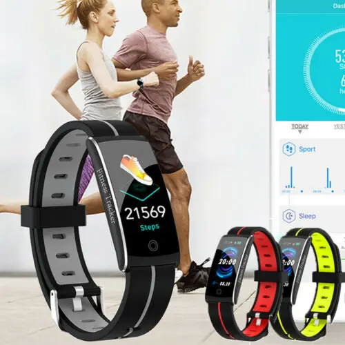 Smart Watch Bracelet Heart Rate Blood Pressure Monitor Fitness Tracker Bluetooth