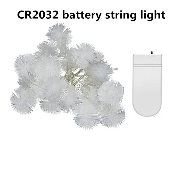 cr2032battery string Сказочный светильник s Водонепроницаемый светодиодный гирлянда с шариками 50 светодиодный USB/светодиодный светильник с батареей рождественское свадебное украшение уличный светильник ing - Испускаемый цвет: cr2032battery string