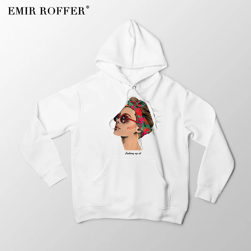 EMIR ROFFER 2018 Fashion Streetwear Harajuku Hoodies Women's Sweatshirt Oversized Hooded Warm Ladies Winter Clothing  (11)