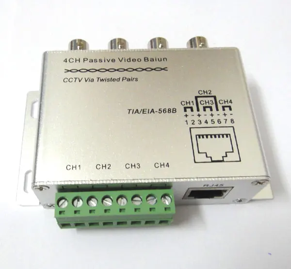 UTP 4CH канальный пассивный видеоприемник BNC CCTV Cat5 RJ45 активный адаптер|rj45 inline extension