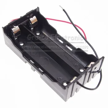 

50pcs 2 Pack 18650 Battery Box 2x18650 battery case holder with wire connected in parallel