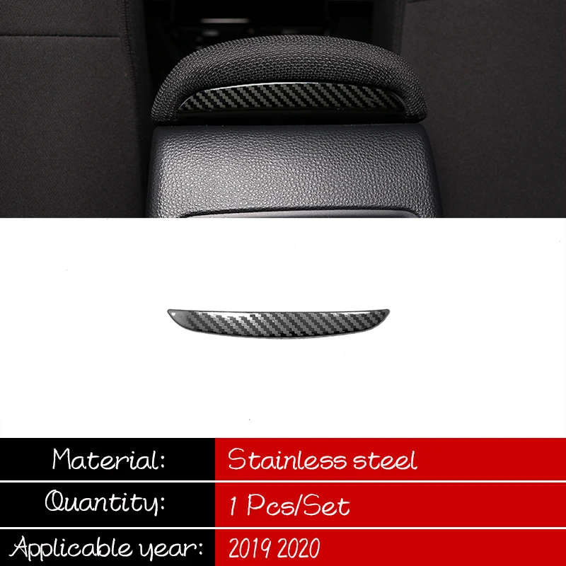 

For Toyota Corolla Accessories 2019 2020 Car Styling Stainless steel Car Rear Armrest Storage box Sequins Cover Trim 1pcs