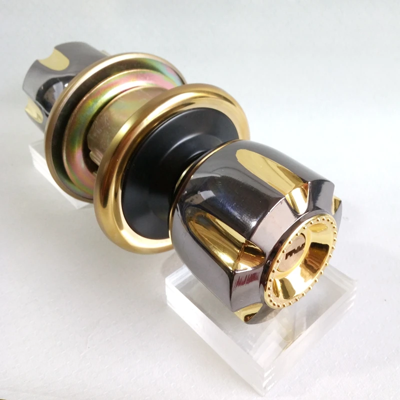 

Stainless Steel Door Knobs Black Gold Plating Ball Spherical Lock High Security Door Knob Lock Fashion Design