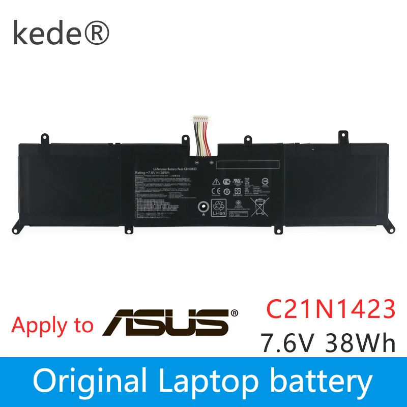 Kede Новое C21N1423 Аккумулятор для ноутбука ASUS X302L X302LJ X302LA R301LA F302LJ F302U X302LJ-R4073/R4036H 7,6 V 38WH