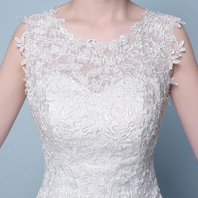 Fansmile Тюль Mariage Vestido De Noiva кружева свадебное платье на заказ плюс Размеры свадебное платье FSM-421F