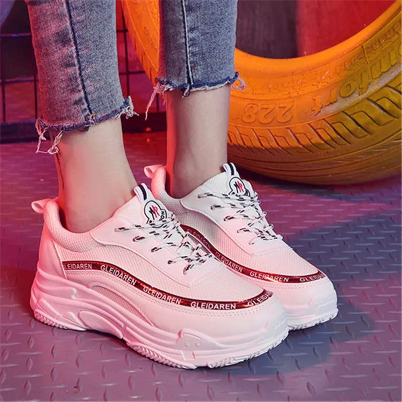 

Casual Shoes Women Breathable white Sneakers Lace-Up breathable mesh convenient slip-onair cushion ladies tenis feminino shoes