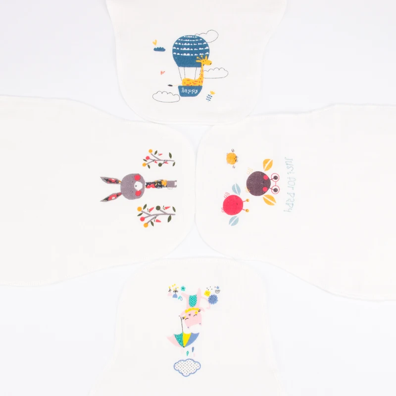Baby Bibs newborn baby bibs Sweat towel cloths bandana bib pad cotton Burp clothing Accessories Printing BMT042