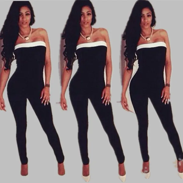 strapless bodycon jumpsuit