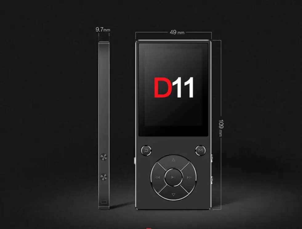 Оригинальный MP3 плеер RUIZU D11 с Bluetooth 8 ГБ металлический музыкальный аудиоплеер Built in