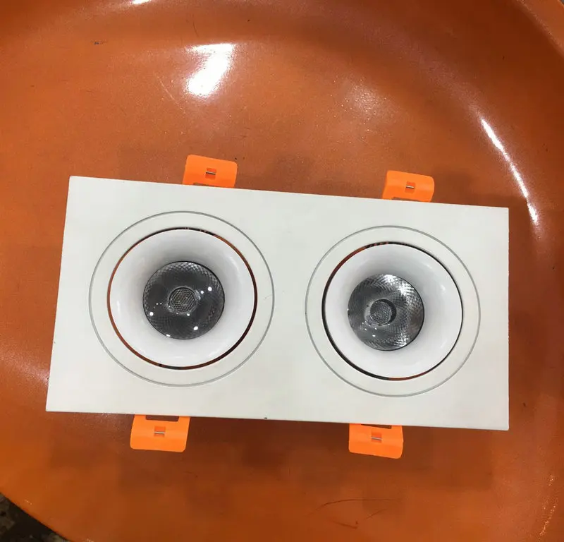 

Hot Sell Lamp Square Down Light New Style 10pcs 2*7w Down Light,,ac95-265v Lighting,with High Brightness,free Shipping