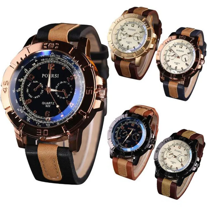 

X-mens watches quartz Luxury brand Faux Leather Sport stainless steel Wrist Dress Men's watch Dropship 2019