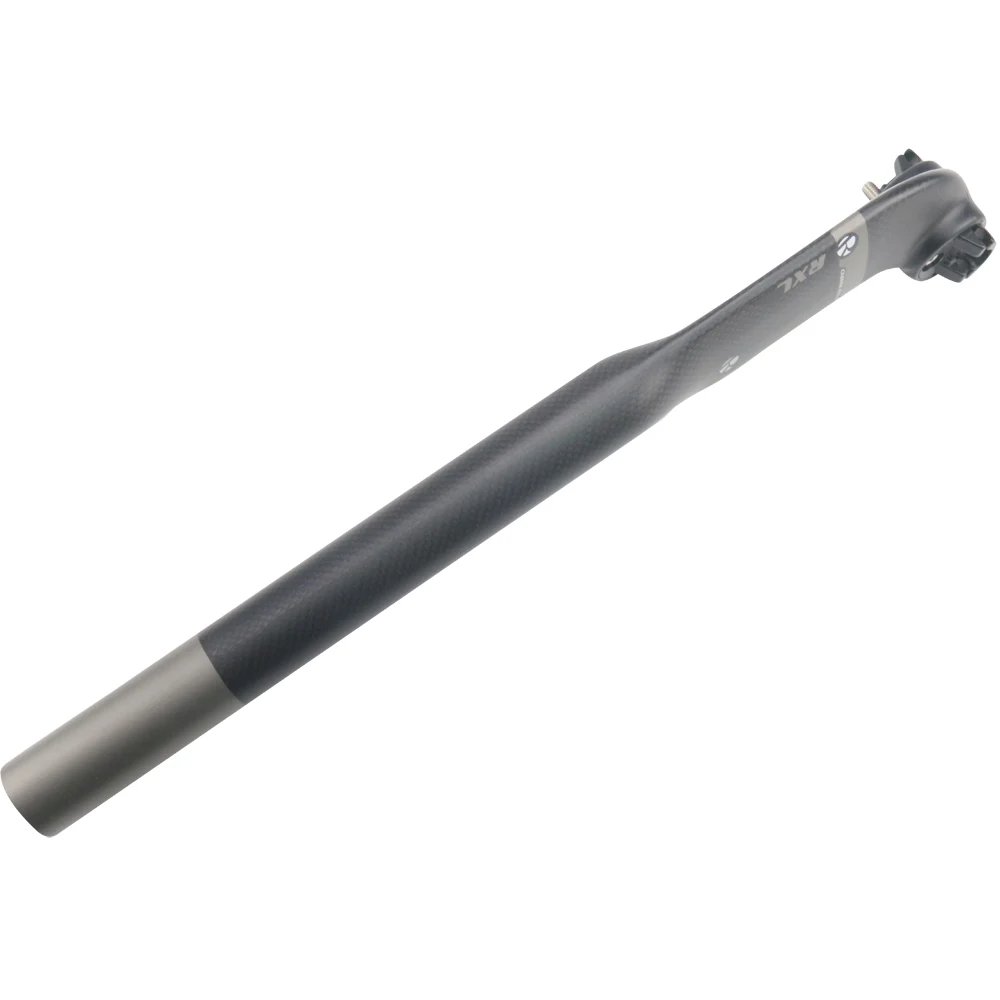 RXL SL Bicycle Seat Post Carbon Fibre MTBRoad Bike 350400mm 3K Matte Bicycle Accessories Grey Carbon Seatpost  (3)