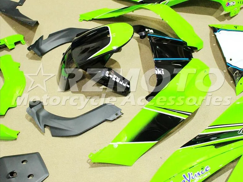 ABS Обтекатели комплект подходит для kawasaki Ninja ZX-10R ZX10R 2011 2012 2013 обтекатель, возрастом 11, 12, 13, 14, 15, изготовленный на заказ цвета: зеленый, черный