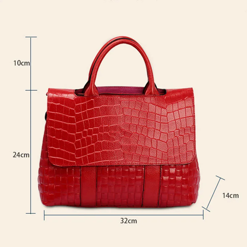 Женская сумка из натуральной кожи с крокодиловым узором|fashion handbag|handbags fashionbags handbags