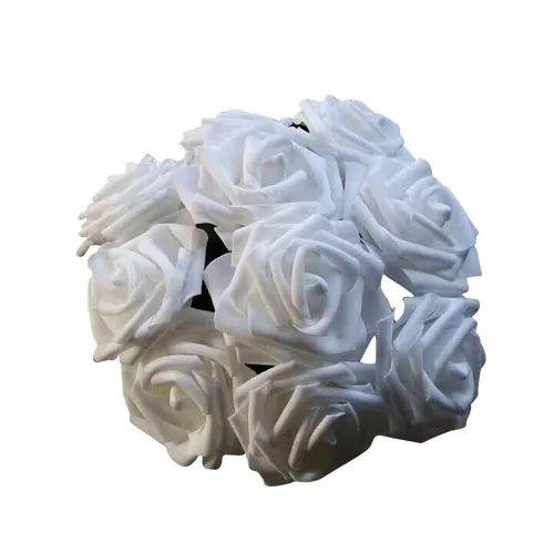 100 шт./лот, 8 см, искусственные цветы для свадьбы, розы, вечерние, невесты, букет полиэтиленовый, пена, искусственные розы, сделай сам, домашний декор, розы - Цвет: White