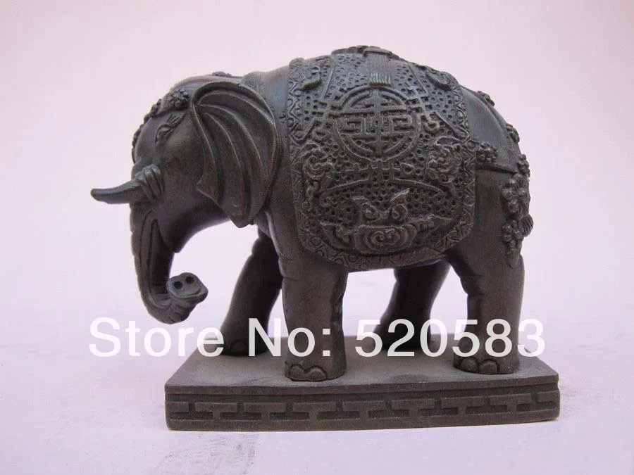 

Chinese Pure bronze handwork carve Thailand Elephant Royal decorative statue