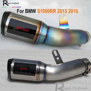 

Blue Burnt S1000RR 2015 2016 Motorbike Muffler Exhaust Pipe Escape Titanium Alloy Motorcycle Exhaust Muffler for S1000RR 15-16