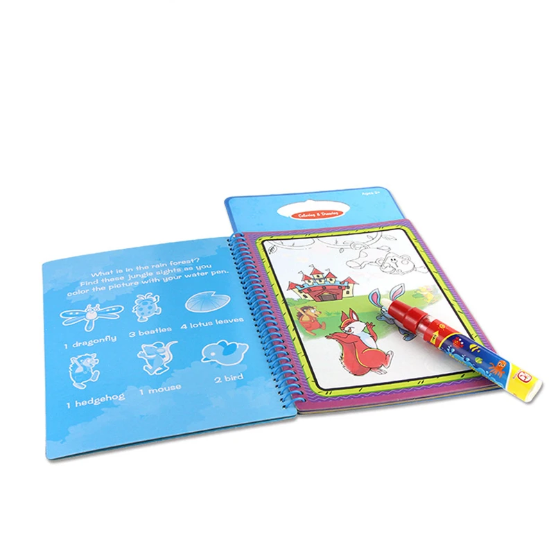 Drawing Board With Magic Pen Aqua Doodle Kid Game Sketchers Scratch Paper Stencils For Painting Coloring Book Kids
