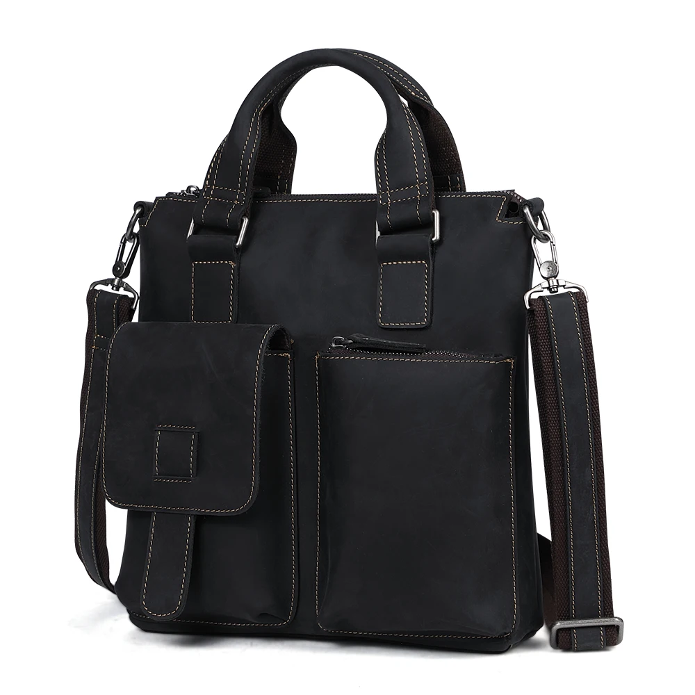 JOYIR الذكور حقيقية مجنون الحصان الجلود حقيبة الرجال حقائب جلدية الأعمال مكتب 13''Laptop أكياس Crossbody رجل حقيبة ساعي