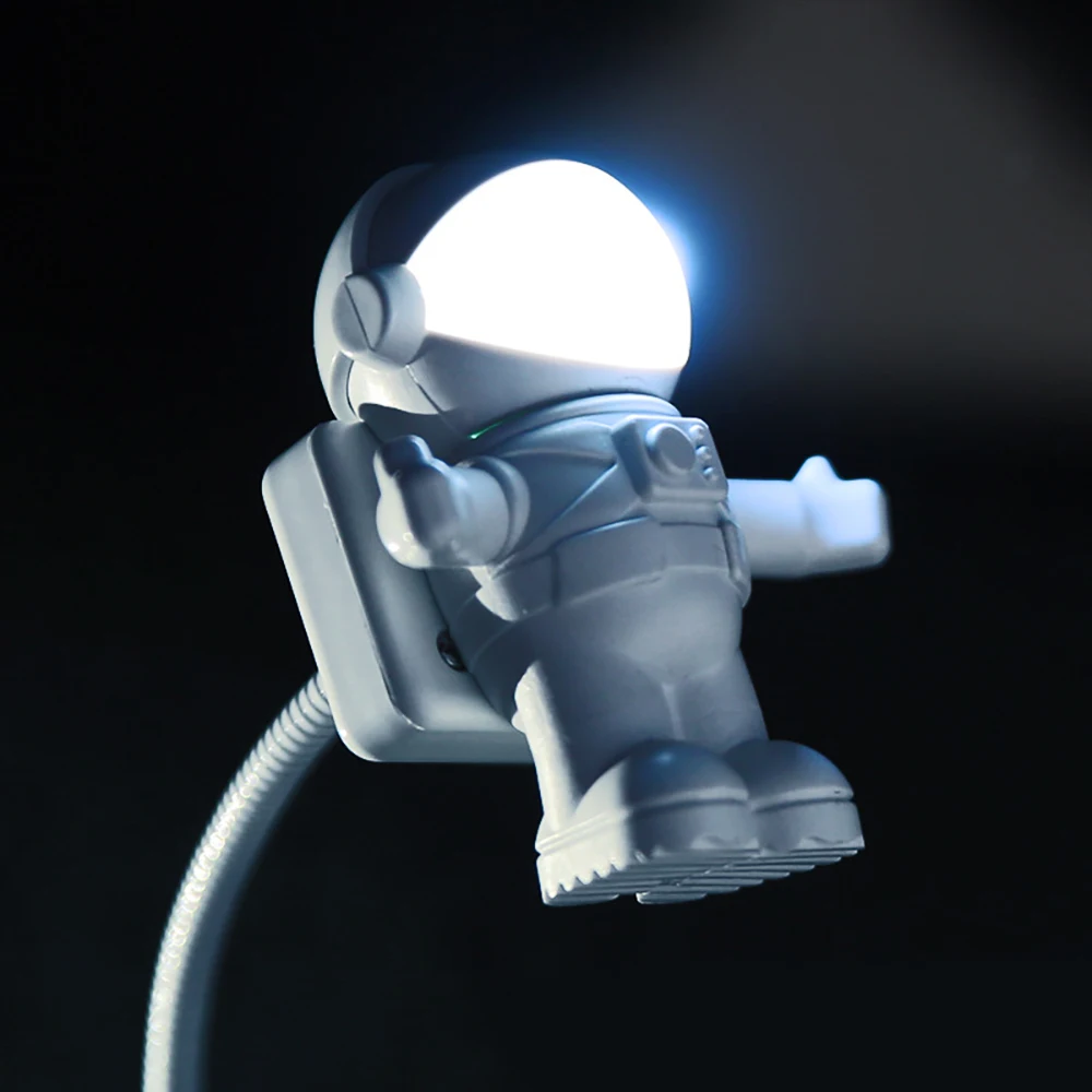 New Astronaut Spaceman LED Night Light Flexible Adjustable USB Light For Computer PC Laptop Power Bank Night Lamp Kids Baby Gift spaceman adjustable usb led night light