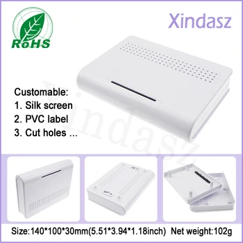 

Wholesale-140*100*30mm home network enclosure plastic project box cases plastic box for router enclosure