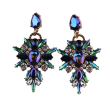 Miwens Мода Роскошный Многоцветный Кристальный цветок серьги Bohomian Шарм женские серьги, ювелирные украшения 6902