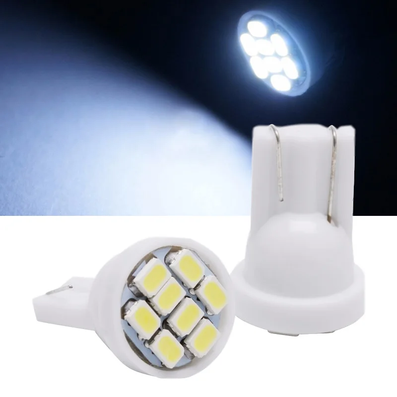 

100Pcs Led T10 W5W 198 168 8SMD 2835 LED Car Interior Light Bulbs Reading Light Indicator Lamp White LED DC 12V
