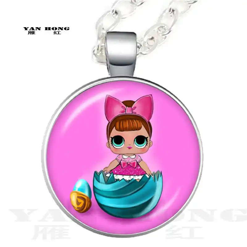 Yanhong Ювелирные изделия кукла стеклянный кулон ожерелье дисплей ручной ребенок сюрприз действия детей день рождения партии