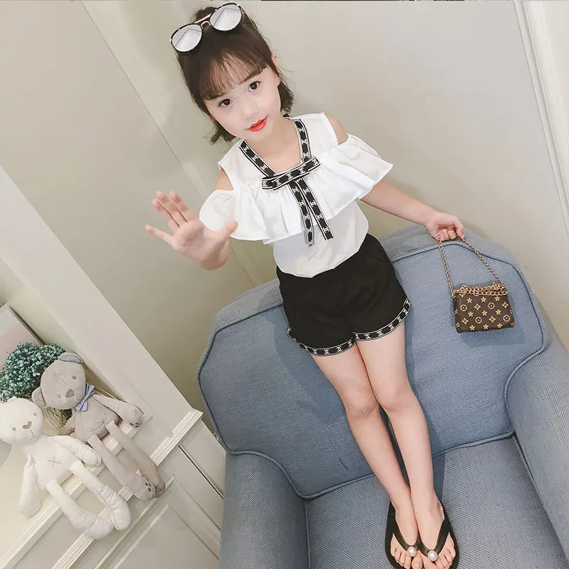 

Girls 2019 New Korean Fashion Suit Children's Seasonal Fashion Two-piece Fashion Suit Clothes Children's Clothing Cotton 6 8 10
