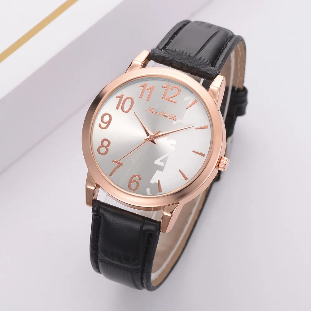 Модные Простые Женские часы повседневные кварцевые наручные часы с циферблатом часы подарок кожаный ремешок дамское платье браслет relogio