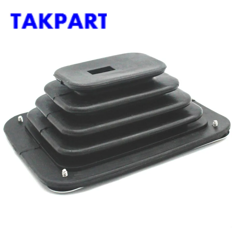 

TAKPART Hurst Rubber Shifter Boot With Chrome Plate 5 5/8" X 6 3/4" Manual Automatic 350