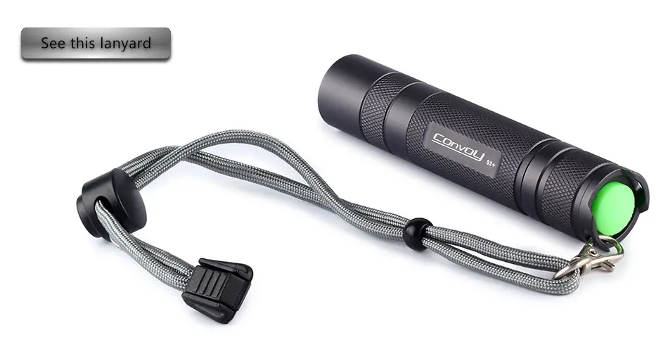 Convoy S2+ Cree XM-L2 U2 EDC светодиодный фонарь, фонарь, фонарь для велосипеда, велосипедный фонарь от фонарика 18650 Bettery-серый