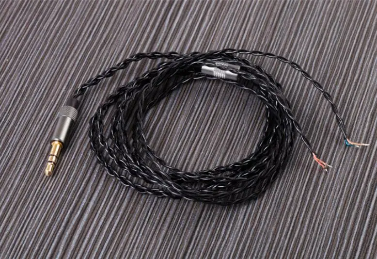 1.2m 4 core soft 3.5mm Earphone audio DIY OFC wire cable For headphones