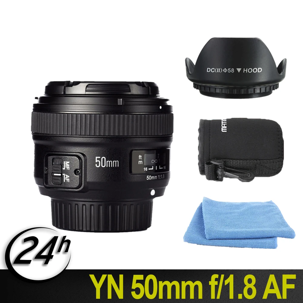 YONGNUO YN 50 мм f/1,8 AF объектив yn50мм апертура Автофокус большая апертура для Nikon DSLR камера как 1,8G сумка для объектива