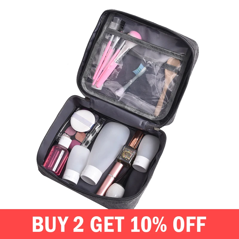 الرجال التجميل حقيبة للماء البوليستر سفر ماكياج المنظم فرشاة مكياج أدوات الزينة متعددة الوظائف غسل الحقيبة الاكسسوارات البنود