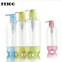 FEIGO 1 шт. 500 мл ручной насос герметичные пластиковые бутылки дозатор жидкого мыла Съемная основа шампунь лосьон принадлежности для ванной комнаты F575