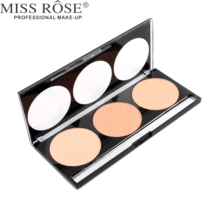 

Miss Rose Brand 1pc Face Base Pressed Powder Makeup Matte Shimmer Fix Palette Concealer Contour Nude Compact Cosmetics A207
