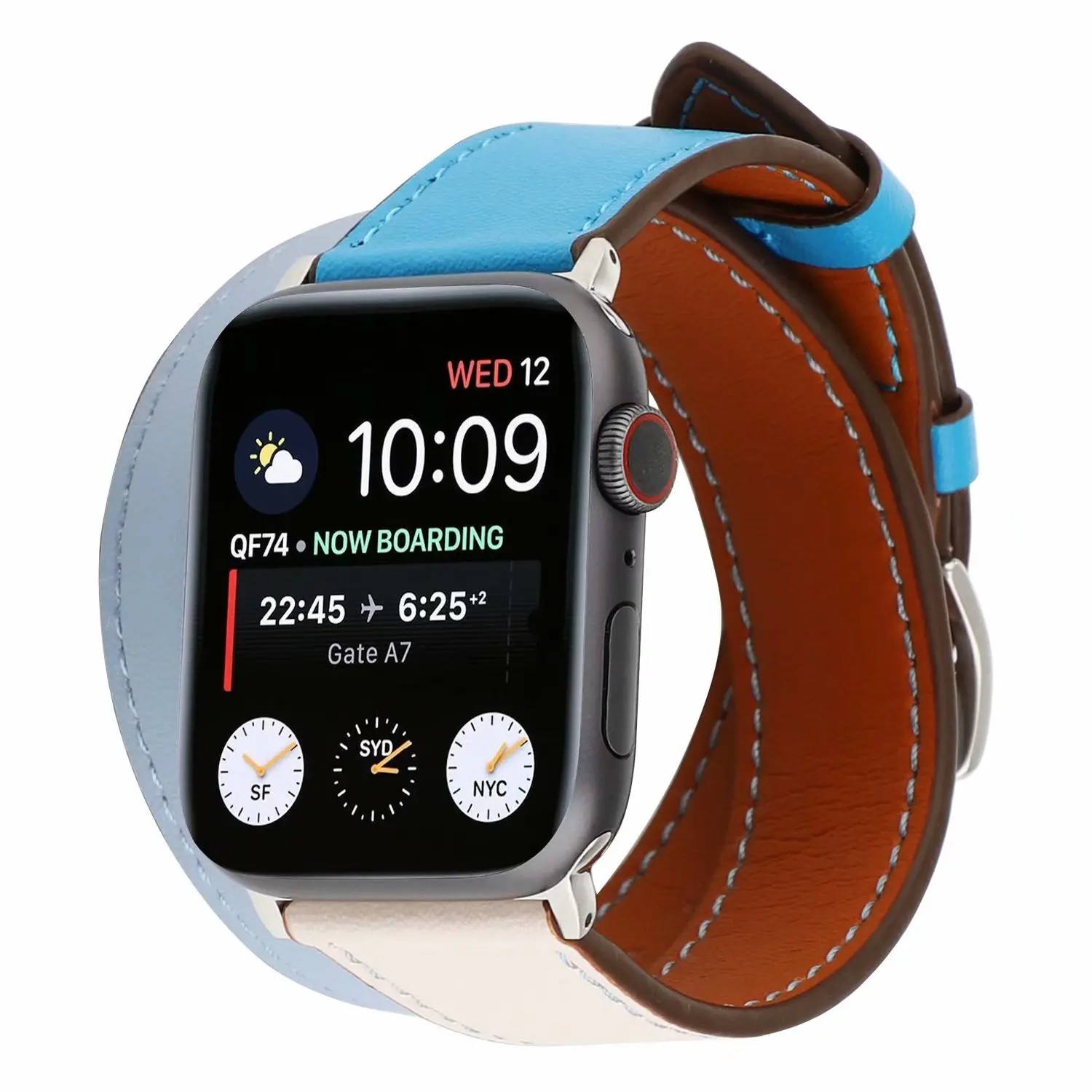 Correia Extra-Longa, Cinto iWatch, 38mm, 40mm, 44mm,