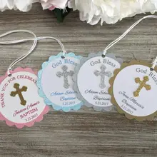 Пользовательские Первое причастие крещение пользу Baby Shower подарок теги Добро пожаловать сувениры этикетки крещение рождения бронирование карты