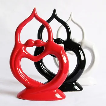 

New house decoration wedding gifts gift home accessories decoration crafts abstract lovers 3color / red/black/white